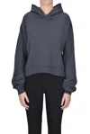 Hinnominate Zippered Cropped Sweatshirt In Gray