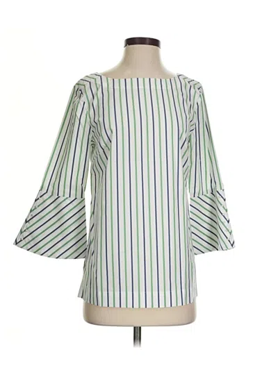 Hinson Wu 3/4 Sleeve Blouse In Green