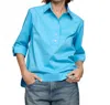 Hinson Wu 3/4 Sleeve Delphine Top In Ceramic Blue In Blue