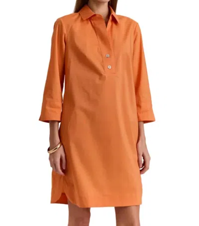 Hinson Wu Aileen 3/4 Sleeve Dress In Tangerine In Orange