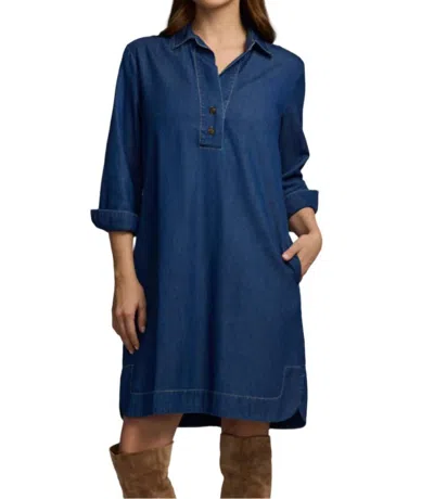 Hinson Wu Aileen Dress In Dark Wash In Blue