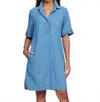 Hinson Wu Aileen Short Sleeve Denim Dress In Light Wash