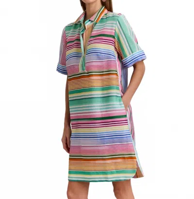 Hinson Wu Aileen Short Sleeve Mini Dress In Multi