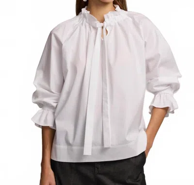 Hinson Wu Alina Long Sleeve Blouse In White
