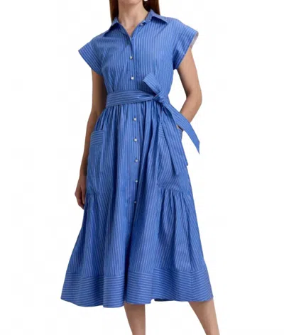Hinson Wu Annabelle Pencil Stripe Dress In Lake Blue