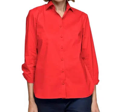 Hinson Wu Delphine Top In Scarlet In Red