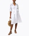 Hinson Wu Elbow Sleeve Embroidered Luca Dress In White In White