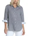 Hinson Wu Halsey Linen Shirt In Gray