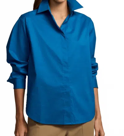 Hinson Wu Juliana Long Sleeve Top In Bright Sapphire In Multi