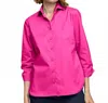 Hinson Wu Long Sleeve Blaire Shirt In Hot Pink In Pink
