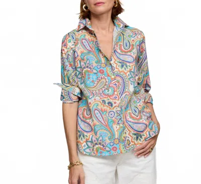Hinson Wu Long Sleeve Button Down Shirt In Multi Paisley Print