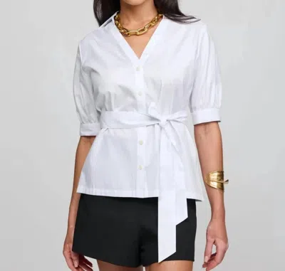 Hinson Wu Luca Elbow Sleeve Shirt In White