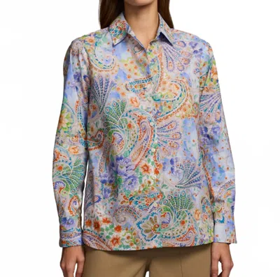 Hinson Wu Margot Long Sleeve Blouse In Floral Paisley In Multi
