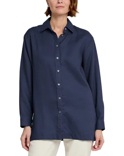 Hinson Wu Nadia Linen Shirt In Blue