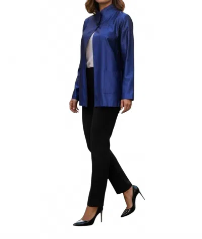 Hinson Wu Reversible Ecru Collar Jacket In Blue