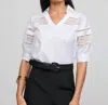 Hinson Wu Ricki Elbow Sleeve Shirt In White