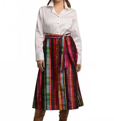 Hinson Wu Robin Long Sleeve Dress In Textured Stripes In Multi