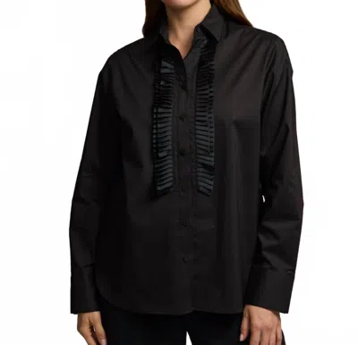 Hinson Wu Tessi Long Sleeve Blouse In Black