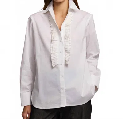 Hinson Wu Tessi Long Sleeve Blouse In White