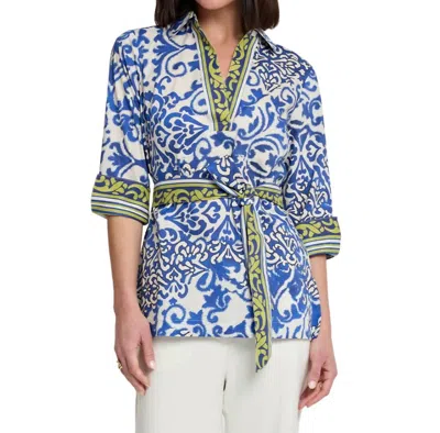 Hinson Wu Vicky 3/4 Sleeve Blouse In Multi