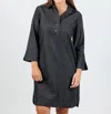 Hinson Wu Women's Aileen Three Quarter Sleeve Denim Dress In Black Wash In Black