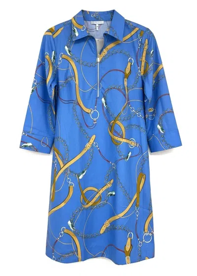 Hinson Wu Women's Alessa 3/4 Sleeve Dress In Chain Medley In Blue