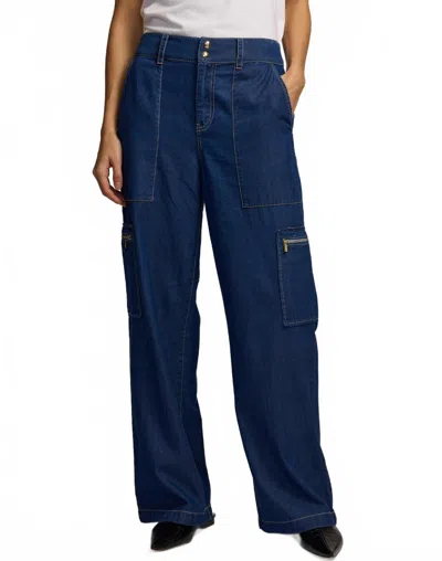 Hinson Wu Women's Danni Cargo Pant In Dark Wash In Blue