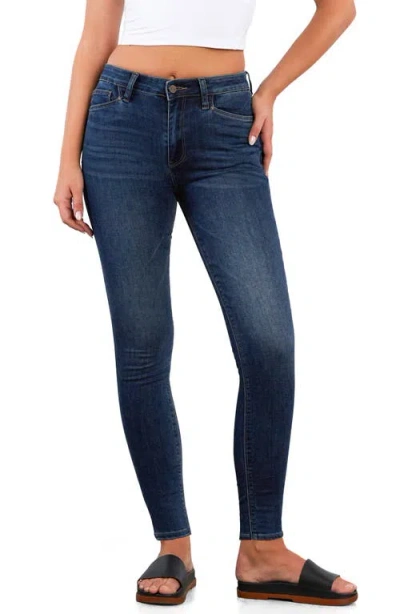 Hint Of Blu Ankle Skinny Jeans In Blue
