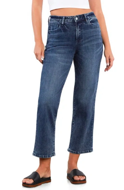 Hint Of Blu Ankle Straight Leg Jeans In Blue
