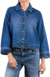 Hint Of Blu Boxy Denim Jacket In Blue