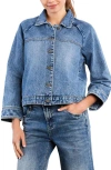 Hint Of Blu Boxy Denim Jacket In Blue