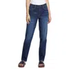 Hint Of Blu Clever High Waist Slim Straight Leg Jeans In Laguna