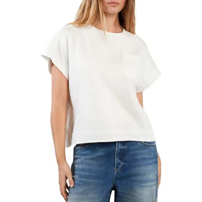 Hint Of Blu Cloud Cotton Slub Pocket T-shirt In White
