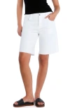 Hint Of Blu Cool Summer Raw Hem Long Denim Shorts