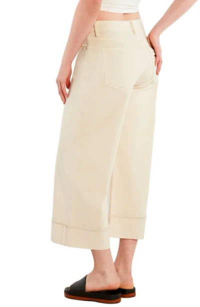 Hint Of Blu Cuffed Ankle Wide Leg Jeans