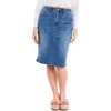 Hint Of Blu Daily Denim Midi Skirt