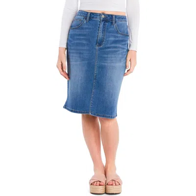 Hint Of Blu Daily Denim Midi Skirt