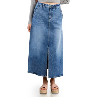 HINT OF BLU HINT OF BLU DENIM MAXI SKIRT