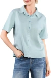 Hint Of Blu Flow Button-up Shirt In Blue