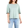 Hint Of Blu Hig Hug Crewneck T-shirt In Green