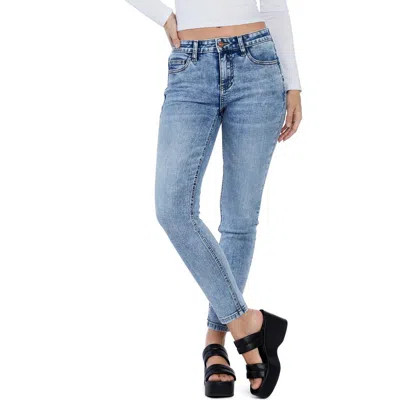 Hint Of Blu High Waist Ankle Skinny Jeans In Diamond Blue