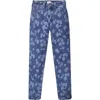 Hint Of Blu High Waist Slim Straight Leg Jeans In Blue