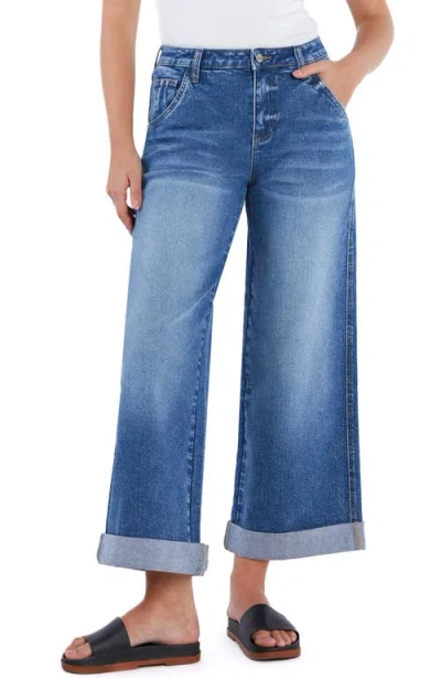 Hint Of Blu Luna High Waist Wide Leg Jeans