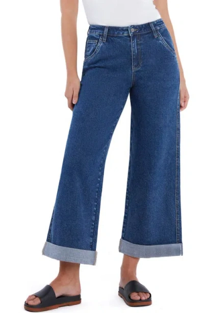 Hint Of Blu Luna High Waist Wide Leg Jeans
