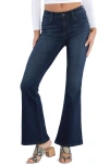 Hint Of Blu Mid Rise Flare Jeans In Cosmopolitan Blue