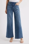 Hint Of Blu Mighty Drawstring High Waist Wide Leg Jeans