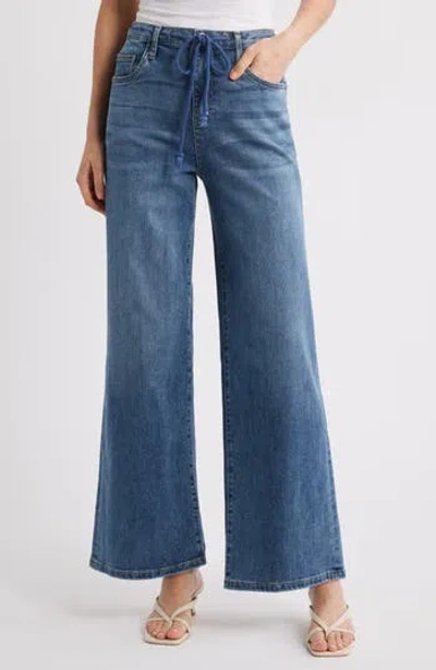 HINT OF BLU HINT OF BLU MIGHTY DRAWSTRING HIGH WAIST WIDE LEG JEANS