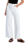 Hint Of Blu Mighty Drawstring High Waist Wide Leg Jeans In White