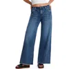 Hint Of Blu Mighty High Waist Wide Leg Jeans In Space Blue