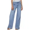 Hint Of Blu Raw Hem Wide Leg Jeans